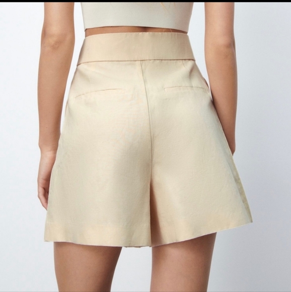 Zara Linen Blend Shorts - Picture 8 of 10